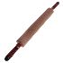 Скалка деревянная (Бук) ручки с хохломской росписью 