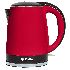 Чайник электрический DELTA DL-1370 пластик двойная стенка красный с черным 1,8л 2200 Вт диск 